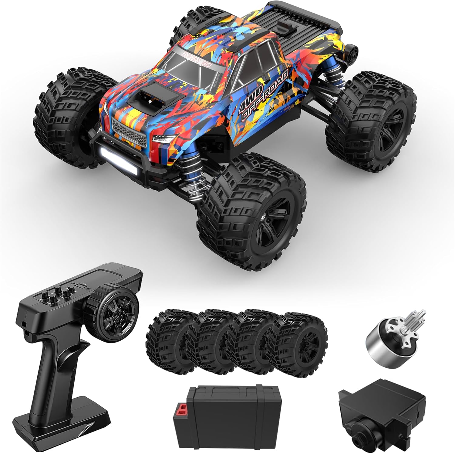 MJX Hyper Go 1/20 4WD Brushless RC Truck, High-Speed Drift Car, 2.4G Electric Off-Road 20208