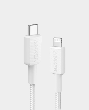 Anker 322 USB-C to Lightning 3ft Braided Cable White A81B5H21