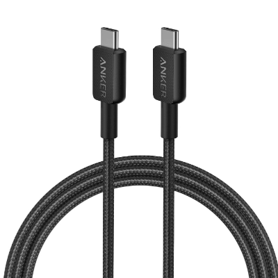 Anker 322 USB-C to USB-C Braided Cable (6ft/1.8m) - Black A81F6H11
