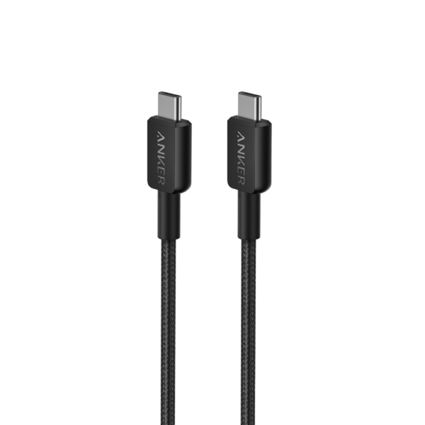 Anker 322 USB-C to USB-C Braided Cable (3ft/0.9m) - Black A81F5H11