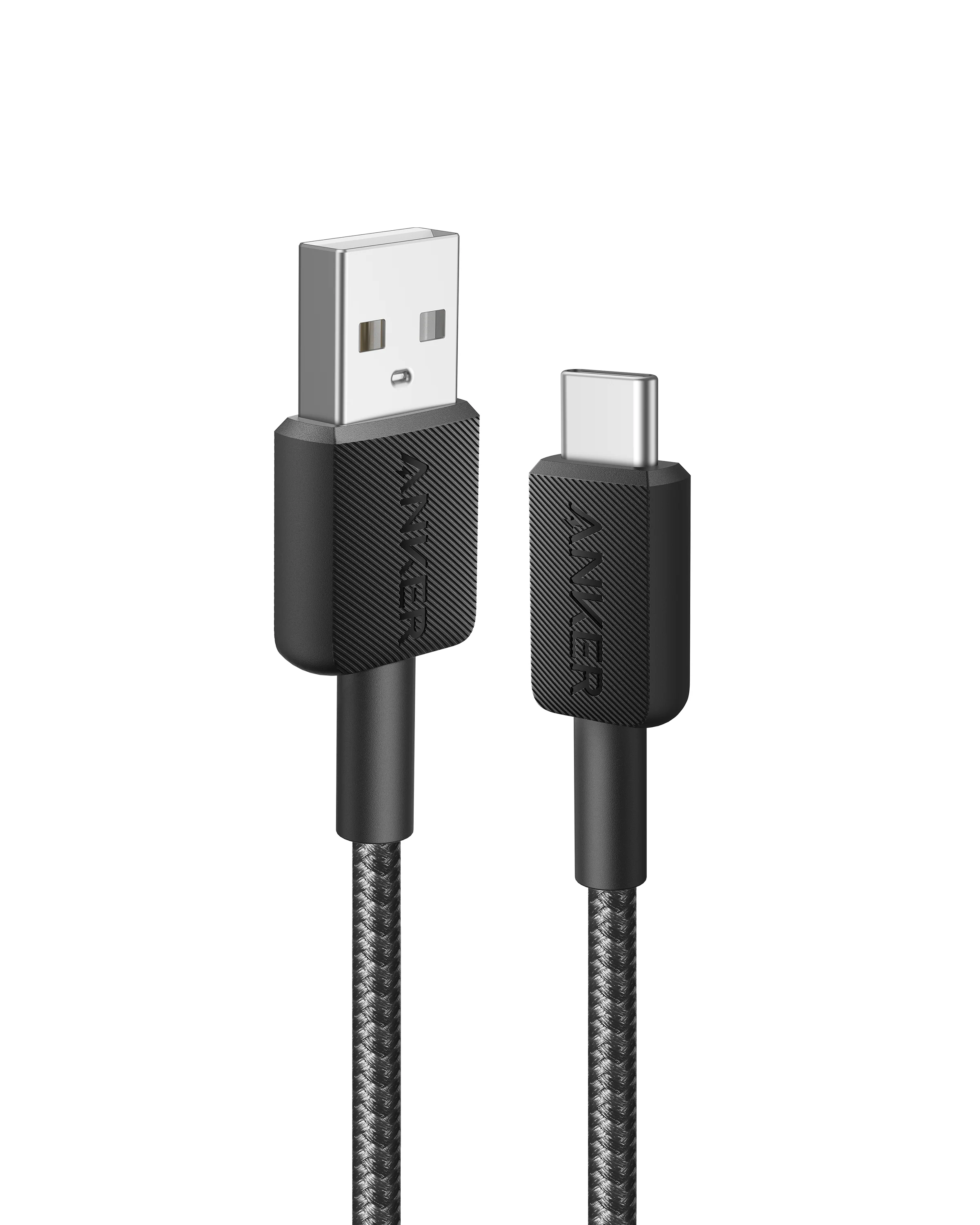 Anker 322 USB-A to USB-C Cable (3ft Braided) B2B - UN (excluded CN, Europe) Black Iteration 1